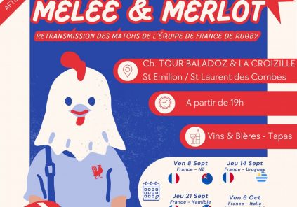 After Work Rugby “Melee & Merlot” bij Chateaux Tour Baladoz en La Croizille